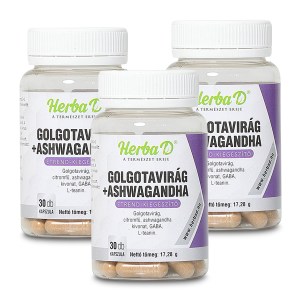 Golgotavirág + Ashwagandha kapszula (3 db)