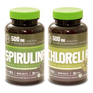Spirulina és Chlorella tabletta (1 csomag)