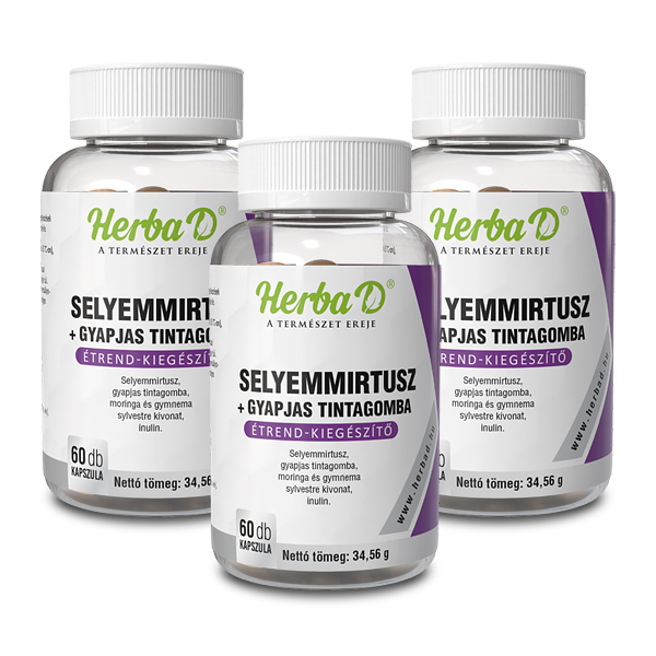 Selyemmirtusz + Gyapjas tintagomba kapszula (3 db)